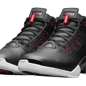 Jordan Men's Black and Red Athletic Sneakers